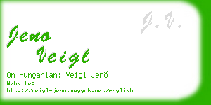 jeno veigl business card