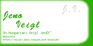 jeno veigl business card